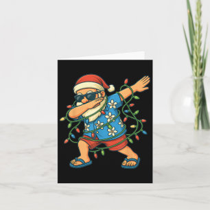 Dabbing Santa Christmas In July 2025 Boys Hawaiian Card
