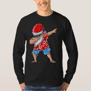 Dabbing Santa Christmas In July  Men Tropical Hawa T-Shirt