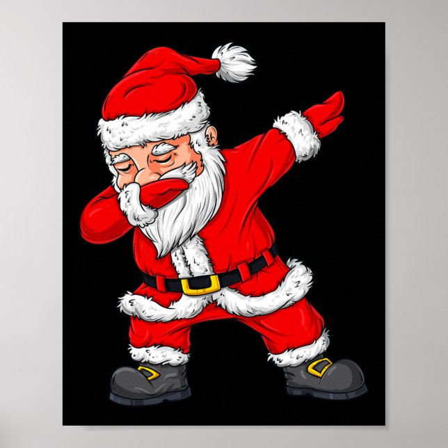 Dabbing Santa Claus Christmas Boys Girls Kids Dab  Poster (Front)