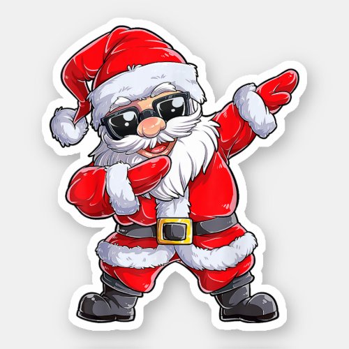 Dabbing Santa Claus Christmas Funny Xmas Dab Dance Sticker