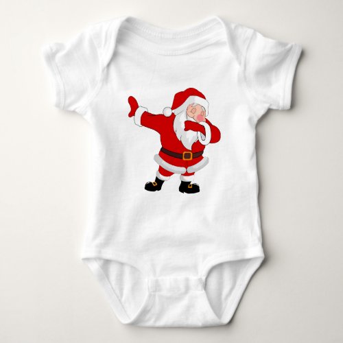 Dabbing Santa Claus Christmas Holiday Dab Baby Bodysuit