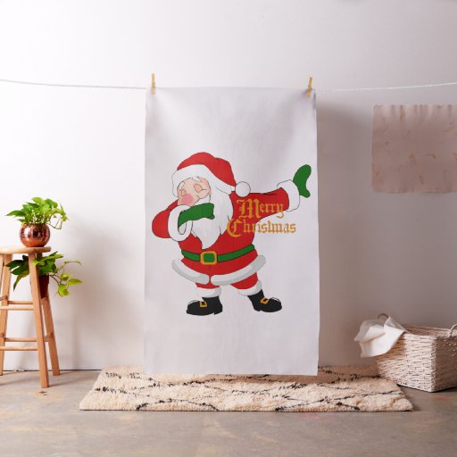 dabbing santa claus fabric