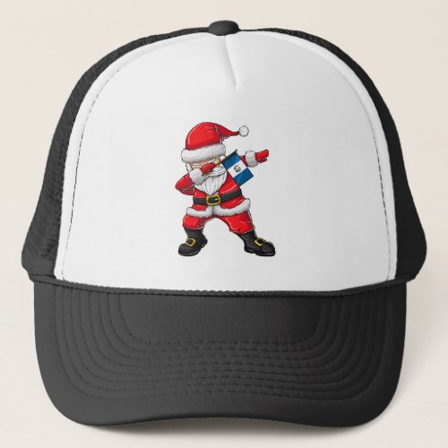 Dabbing Santa Claus from Guatemala Kids Boys Girls Trucker Hat