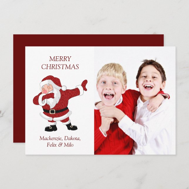 Dabbing Santa Claus Funny Holiday Dab XMas Humor (Front/Back)