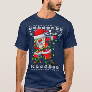 Dabbing Santa Claus Lights Dab Dance Christmas Swe T-Shirt