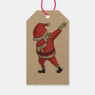 Dabbing Santa Clause Christmas Gift Tags