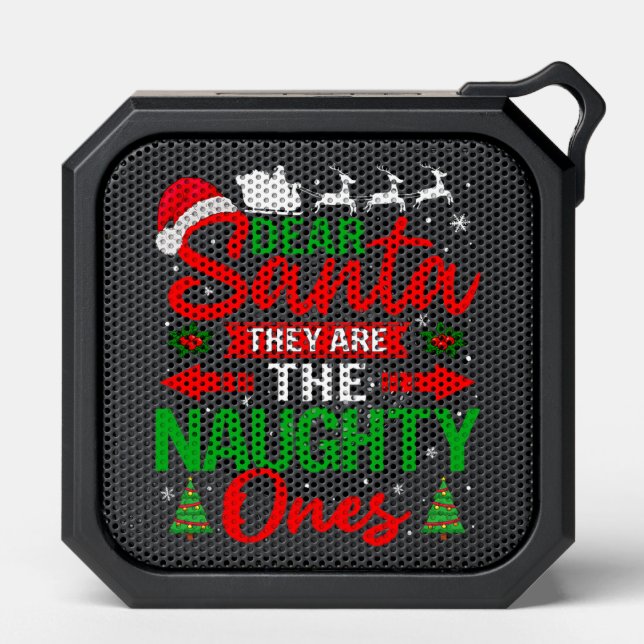 Dabbing Santa Elf Friends Christmas Boys Girls Men Bluetooth Speaker (Front)