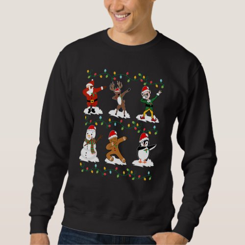 Dabbing Santa Elf Friends Christmas Boys Men  Xmas Sweatshirt