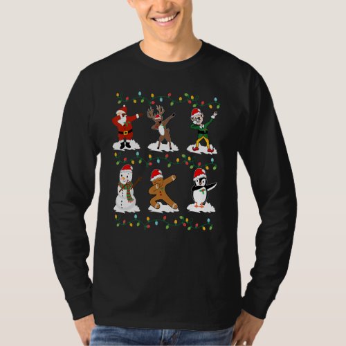 Dabbing Santa Elf Friends Christmas Boys Men  Xmas T_Shirt