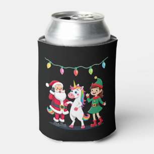 Dabbing Santa Elf Unicorn Christmas Kids Boys Men  Can Cooler