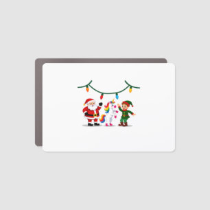 Dabbing Santa Elf Unicorn Christmas Kids Boys Men  Car Magnet
