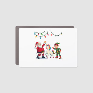 Dabbing Santa Elf Unicorn Christmas Kids Boys Men  Car Magnet