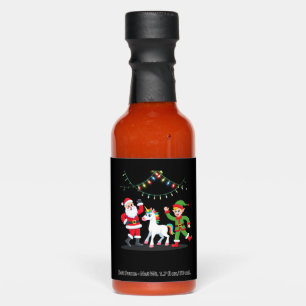 Dabbing Santa Elf Unicorn Christmas Kids Boys Men Hot Sauces