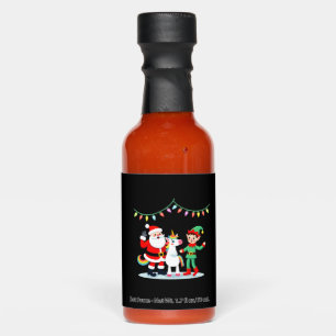 Dabbing Santa Elf Unicorn Christmas Kids Boys Men Hot Sauces