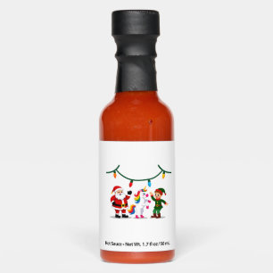 Dabbing Santa Elf Unicorn Christmas Kids Boys Men Hot Sauces