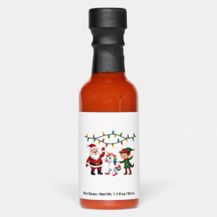 Dabbing Santa Elf Unicorn Christmas Kids Boys Men Hot Sauces