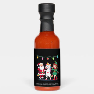 Dabbing Santa Elf Unicorn Christmas Kids Boys Men Hot Sauces