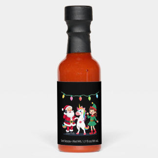 Dabbing Santa Elf Unicorn Christmas Kids Boys Men Hot Sauces