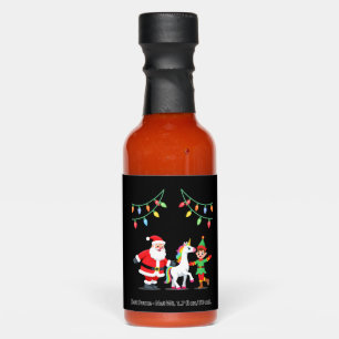 Dabbing Santa Elf Unicorn Christmas Kids Boys Men Hot Sauces