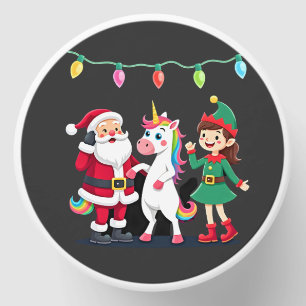 Dabbing Santa Elf Unicorn Christmas Kids Boys Men Mini Candle Favors