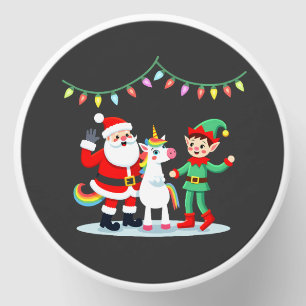 Dabbing Santa Elf Unicorn Christmas Kids Boys Men Mini Candle Favors