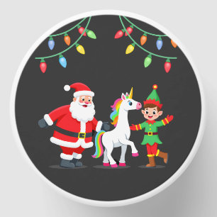 Dabbing Santa Elf Unicorn Christmas Kids Boys Men Mini Candle Favors