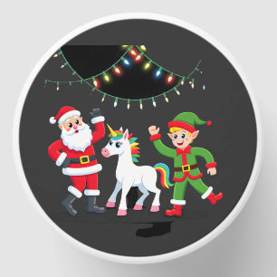 Dabbing Santa Elf Unicorn Christmas Kids Boys Men Mini Candle Favors