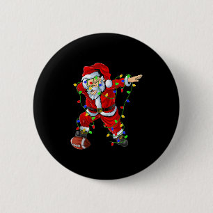 Dabbing Santa Football Christmas Lights Srty Playe Button