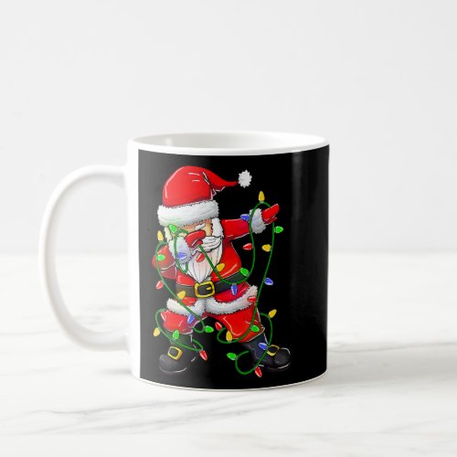 Dabbing Santa   For Boys Girls Christmas Tree Ligh Coffee Mug