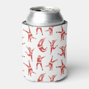 Dabbing Santa Fun Christmas Pattern Can Cooler