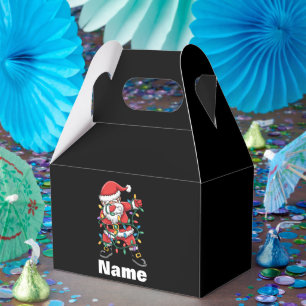 Dabbing Santa Funny Personalized Christmas Gift Favor Boxes