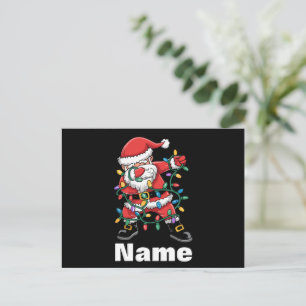 Dabbing Santa Funny Personalized Christmas Gift Holiday Postcard