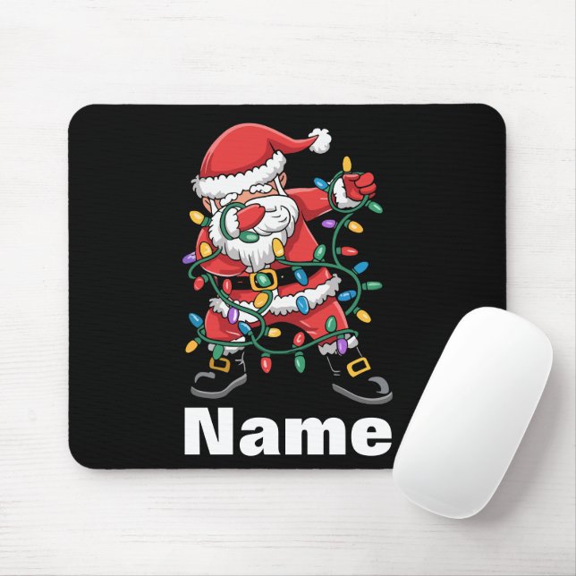 Dabbing Santa Funny Personalized Christmas Gift Mouse Pad (With Mouse)