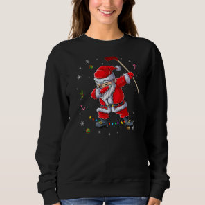 Dabbing Santa Hockey for Boys Girls Christmas Tree Sweatshirt