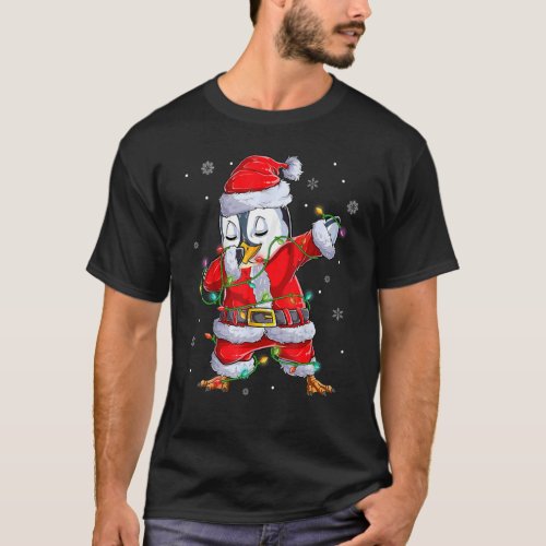 Dabbing Santa Penguin Merry Christmas Kids Girl Wo T_Shirt