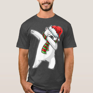 Dabbing Santa Polar Bear Christmas Funny Xmas Dab T-Shirt