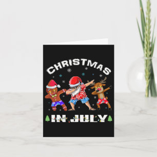 Dabbing Santa Reindeer Gingerbread Christmas In Ju Card