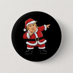 Dabbing Santa Trump Xmas Lights Girls Boys Kids Ch Button