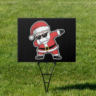 Dabbing Santa Xmas Lights Kids Christmas Gifts Sign
