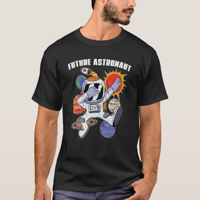 Dabbing Scientist Planets Space Science Future Ast T-Shirt (Front)