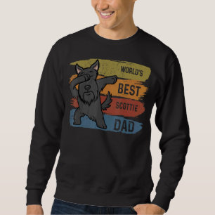 Dabbing Scottish Terrier Dad Dab For Kids Men Sweatshirt