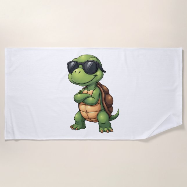 Dabbing Sea Turtle Animal Lover Save The Turtles ( Beach Towel (Front)