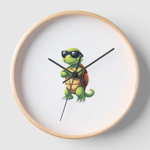Dabbing Sea Turtle Animal Lover Save The Turtles ( Clock