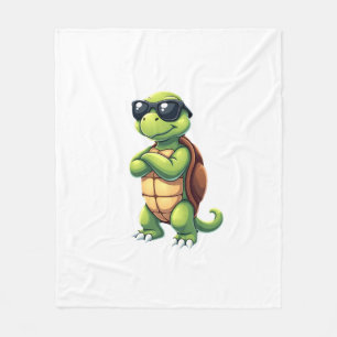 Dabbing Sea Turtle Animal Lover Save The Turtles ( Fleece Blanket