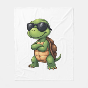 Dabbing Sea Turtle Animal Lover Save The Turtles ( Fleece Blanket