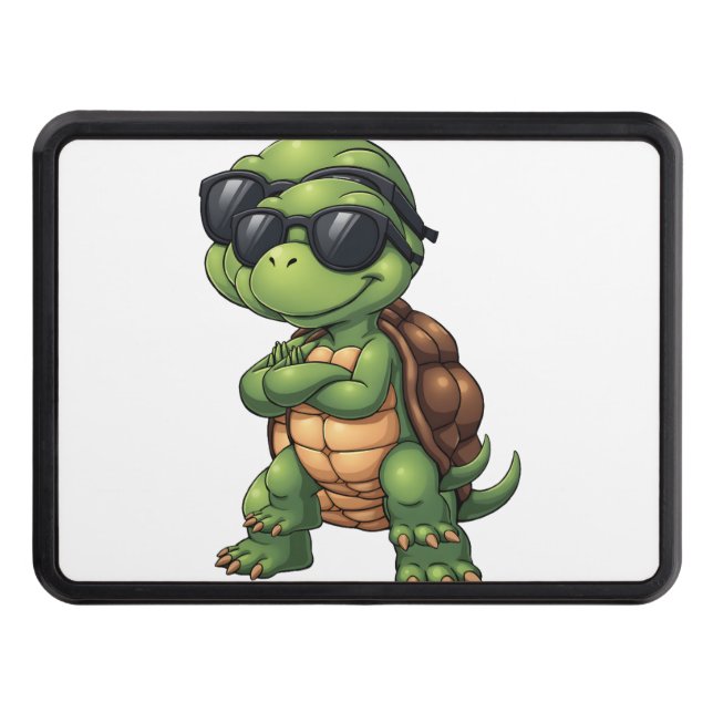 Dabbing Sea Turtle Animal Lover Save The Turtles ( Hitch Cover (Front)