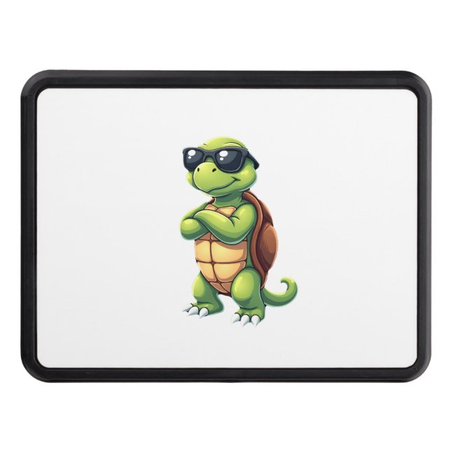 Dabbing Sea Turtle Animal Lover Save The Turtles ( Hitch Cover (Front)