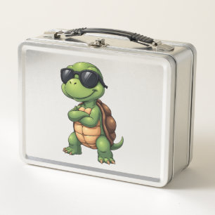 Dabbing Sea Turtle Animal Lover Save The Turtles ( Metal Lunch Box