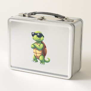 Dabbing Sea Turtle Animal Lover Save The Turtles ( Metal Lunch Box