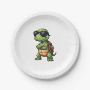 Dabbing Sea Turtle Animal Lover Save The Turtles ( Paper Plates